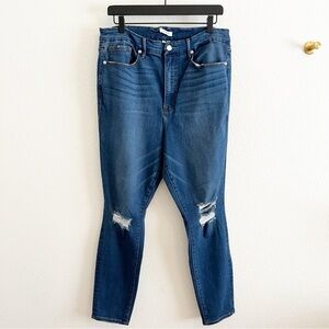 Good American Good Waist distressed skinny jeans size 18